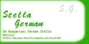 stella german business card